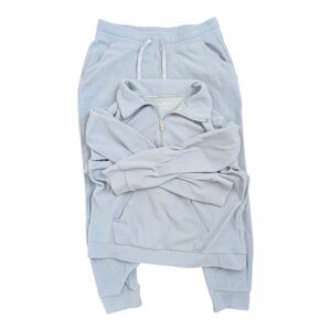 Matching Ribbed Lounge Set Marc New York Ribbed Women's Medium Light Blue